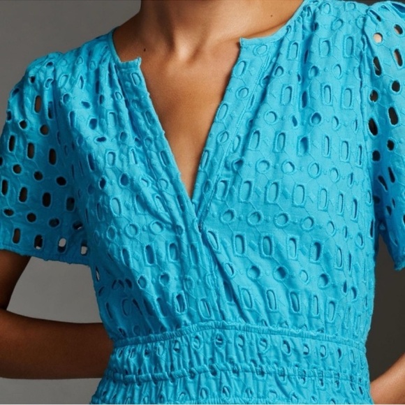 ANTHROPOLOGIE The Somerset Collection Eyelet Embroidered Edition Maxi Dress  NWT